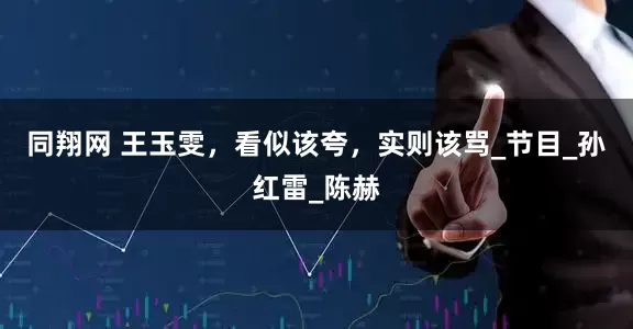 同翔网 王玉雯，看似该夸，实则该骂_节目_孙红雷_陈赫